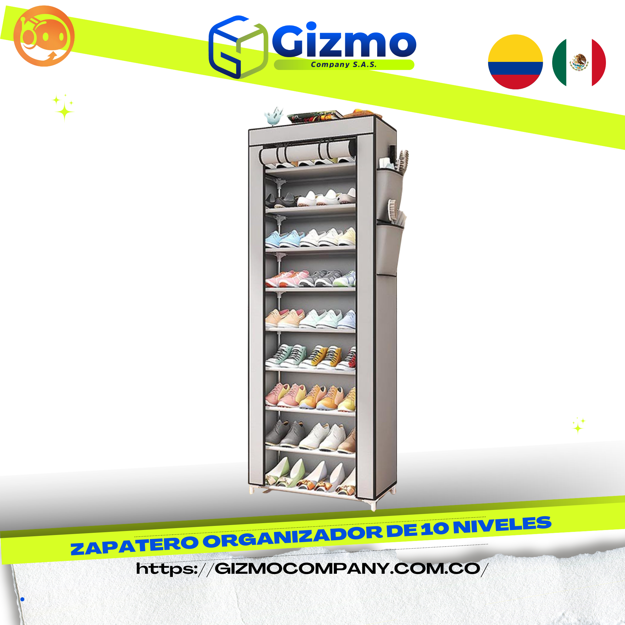 Zapatero Organizador de 10 niveles